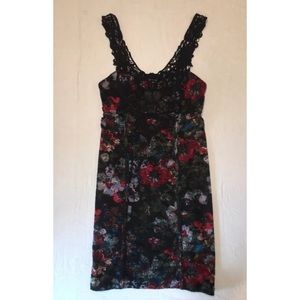 Free People Dress Floral Lace Tight Bodycon XS